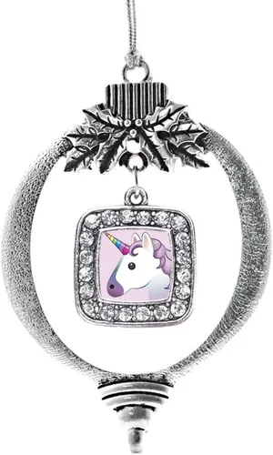 Miniatura 73 de Inspired Silver - Nana púrpura - Adorno de Navidad plateado - Adorno cuadrado para árbol de Navidad con circonita cúbica - Decoración colgante