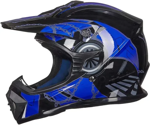 Miniatura 2 de ILM Casco de cara completa para motocicleta, motocross y cuatrimoto para niños y jóvenes, aprobado por el Departamento de Transporte de Estados