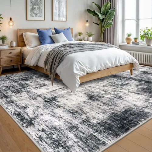Miniatura 798 de IOHOUZE Alfombra abstracta lavable de 3 x 12 pies para pasillos, antideslizante para cocina, camino de entrada de lana sintética para interiores