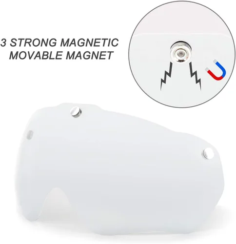 Miniatura 2 de Bike Helmet Goggles Visor Shield, Removable/Detachable Magnetic Visor Goggles Shield Only for Cycling Helmet in Model BC-001