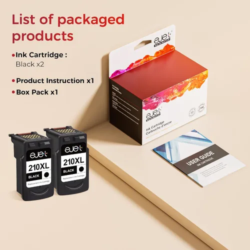 Miniatura 6 de Cartucho de tinta negro remanufacturado 210XL de reemplazo para cartucho de tinta negro 210XL de Canon 210 XL para impresoras Canon PIXMA IP2702