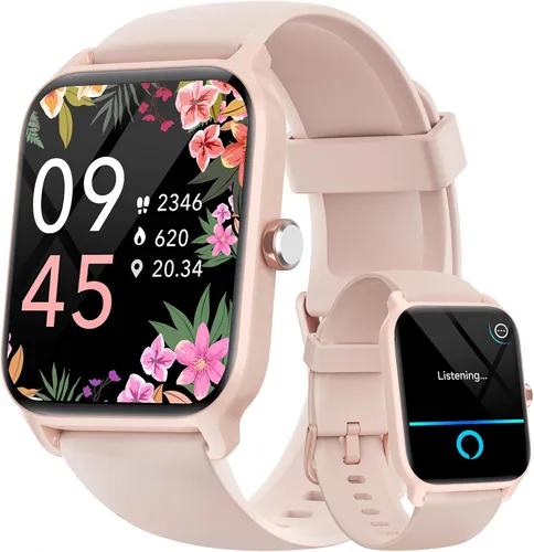 Miniatura 2 de Fitpolo Paquete de 2 relojes inteligentes para hombres y mujeres, Alexa integrado y llamadas Bluetooth (respuesta/hace), rastreador de actividad