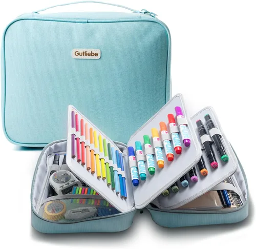 Miniatura 8 de Estuche organizador grande para lápices, tamaño XXL, capacidad extra grande, multifuncional, impermeable, portátil, para artistas, oficina, funda