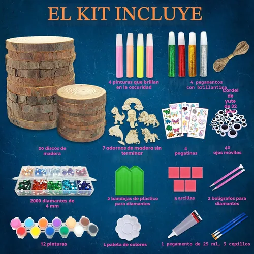 Miniatura 4 de klmars Kit de pintura de madera para niños, que brilla en la oscuridad, regalos para niños y niñas de 5 a 12 años, kits de actividades
