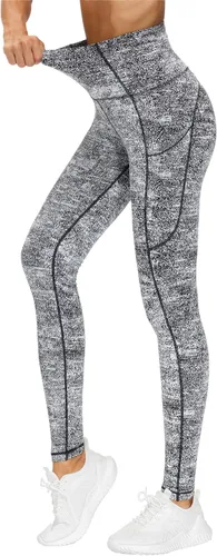 The Gym People Pantalones deportivos gruesos de tiro alto, con bolsillos y control de abdomen, leggings para entrenar, correr, hacer yoga, para mujer
