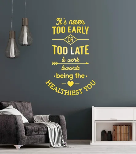 Miniatura 6 de Vinilo grande de vinilo para pared, frase saludable que dice inspirar salud, decoración de oficina médica, pegatinas mural (ig5602)