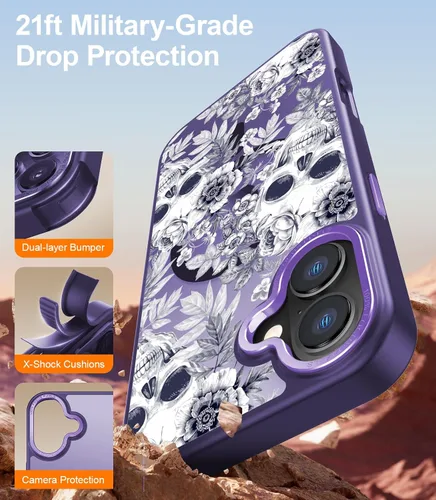 Miniatura 449 de Goodon para iPhone 15 Pro Max con protector de pantalla de privacidad, compatible con Magsafe, funda translúcida mate a prueba de golpes - Linda