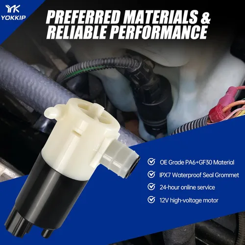 Miniatura 6 de Bomba de limpiaparabrisas - Reemplazo para Ford 2015-2017 F-150, motor de limpiaparabrisas con bridas OEM # 55077241AA, 05103452AA, 05011807AB