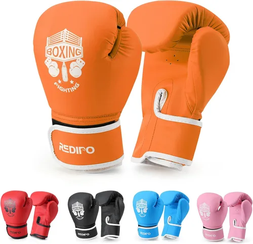 Guantes de Boxeo para Niños, Guantes de Entrenamiento de Espuma de Esponja para Sparring, Boxeo Tailandés Kick Boxing para Niños y Jóvenes,