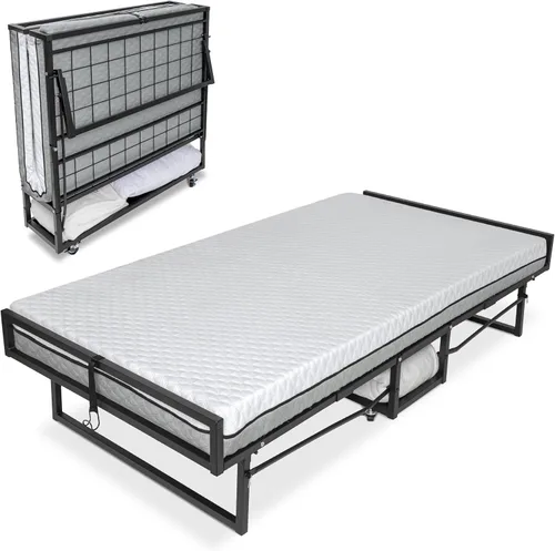 Miniatura 10 de Milliard Cama Plegable Deluxe Diplomat con Colchón para Adultos, Tamaño Twin, Cama Portátil y Plegable con Colchón de Espuma Viscoelástica de Lujo