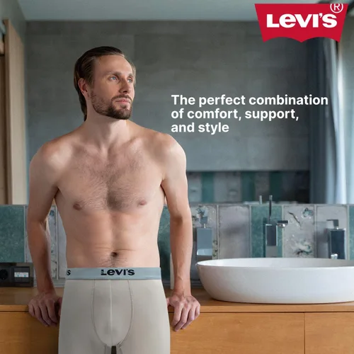 Miniatura 4 de Levi's Calzoncillos tipo bóxer de microfibra para hombre, ultra suaves, paquete de 4