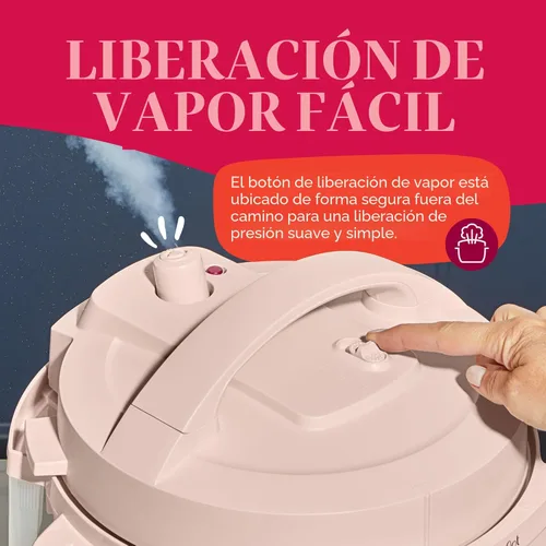 Miniatura 7 de Instant Pot 4QT RIO Mini olla multicocción 7 en 1, olla a presión, cocción lenta, salteado, vapor, arrocera, yogur y calentador, Rosewater, 4 cuartos