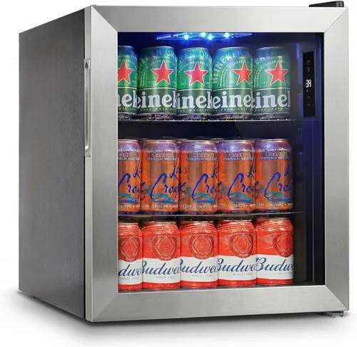 Miniatura 16 de FoMup - Refrigerador bajo encimera de acero inoxidable con 3 cajones, refrigerador de bebidas para exterior con ruedas, diseño impermeable y control