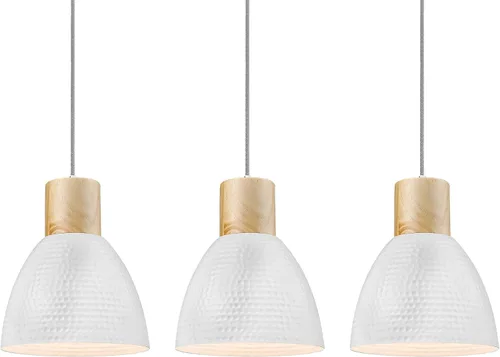Miniatura 10 de ELYONA Lámparas colgantes martilladas para isla de cocina, lámparas colgantes pequeñas de madera maciza de 7 pulgadas, lámpara colgante de metal