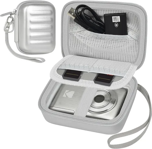 Miniatura 13 de Funda para cámara digital KODAK PIXPRO FZ55/FZ45/FZ53/FZ43 de 16 MP, bolsa de almacenamiento de viaje con bolsillo de malla para baterías, cables