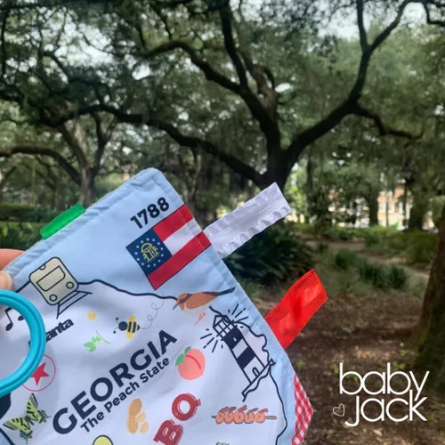Miniatura 7 de Baby Jack & Co - Cochecito de juguete para bebés de 8 x 8 pulgadas, juguete para bebés, juguetes arrugados para desarrollar cinco sentidos, aprende