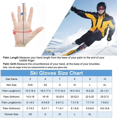 Miniatura 2 de Guantes de esquí Unigear impermeables para pantalla táctil, guantes de snowboard, para clima frío, para hombres y mujeres.