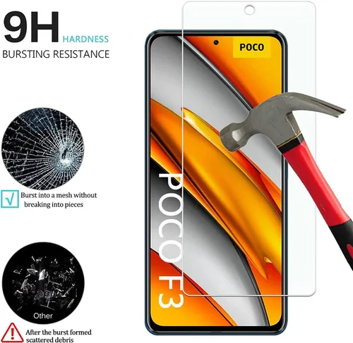 Miniatura 3 de [Paquete de 3] Protector de pantalla de vidrio templado para Xiaomi Poco F3 fácil de instalar, antiarañazos, antihuellas, sin burbujas, protector