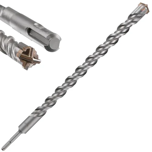 Miniatura 30 de Wensilon Kit de brocas para hormigón de 8 pulgadas, material de carburo de doble rosca de tipo cruzado, adecuado para hormigón, ladrillo, paredes