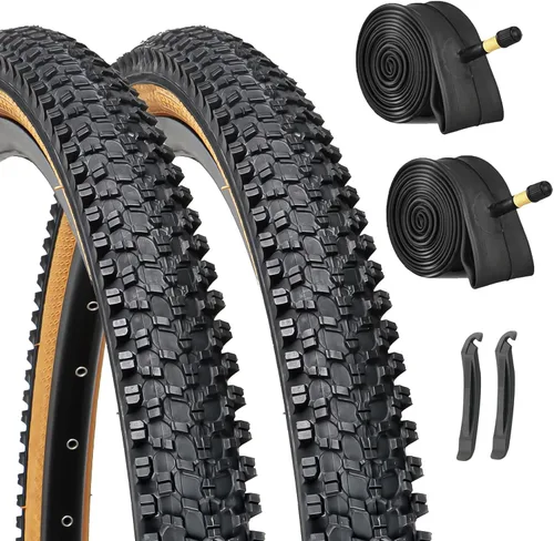 Hycline Juego de 2 neumáticos para bicicleta de montaña: 20/24/26/27.5 pulgadas, repuesto plegable de alto rendimiento, resistentes al desgaste,