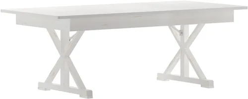 Miniatura 13 de Flash Furniture HERCULES Mesa de Granja Plegable Rectangular de Pino Macizo Rústico Antiguo de 7' x 40", Color Natural Claro