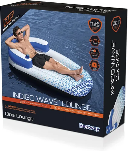 Miniatura 3 de Hydro-Force - Flotador de piscina Indigo Wave de 72 pulgadas