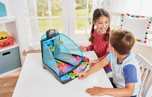 Miniatura 2 de Game Zone Arcade Basketball - Juego multijugador de mesa rápido e interactivo para mayores de 6 años - Combina habilidad y coordinación mano-ojo