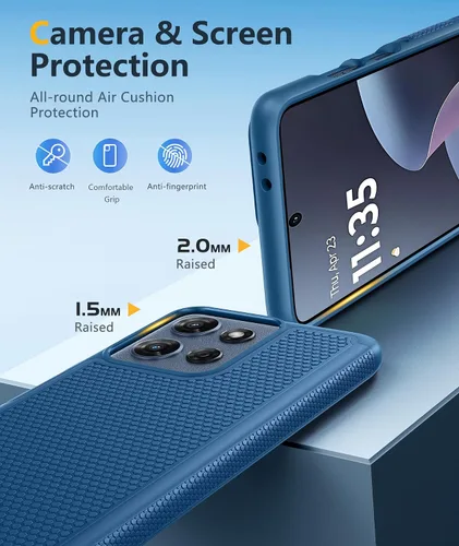 Miniatura 1081 de FNTCASE Funda para iPhone 17 Pro: Fundas delgadas translúcidas de color azul claro compatibles con MagSafe, protección completa de la cámara