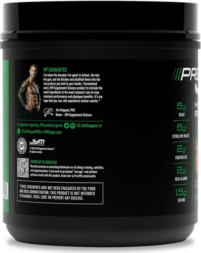 Miniatura 2 de JYM Supplement Science Pre JYM Polvo para antes del ejercicio de Piña y Fresa para Hombres y Mujeres, BCAAs, Nootrópicos, Creatina HCI, Citrullina