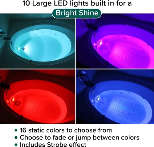 Miniatura 2 de Luz LEDES sumergida que cambia de color por control remoto para tina o spa - Funciona con batería