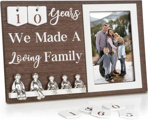 Miniatura 8 de Idea de aniversario de boda para esposa, regalos para todos los aniversarios, regalo de lata de 10 años para parejas, él, su marido, esculturas