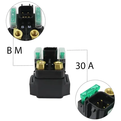 Miniatura 5 de Motor de arranque w/relé e interruptor de encendido para Yamaha Rhino 450 2007-2009/Rhino 660 2007