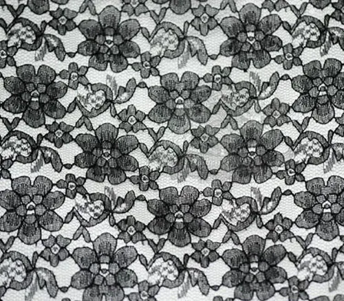 Tela de encaje floral Rachelle de 60 pulgadas de ancho vendido por The Yard (negro)