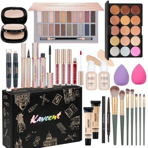 Juego de maquillaje Kit de maquillaje para mujeres Kit completo Juego de maquillaje para adolescentes y mujeres Paleta de sombras de ojos Brillo de
