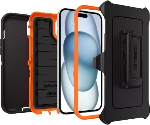 Miniatura 5 de OtterBox Funda de la serie Defender para iPhone 15 Plus y iPhone 14 Plus (camuflaje) - Realtree Blaze Edge (camuflaje) - Resistente y duradero