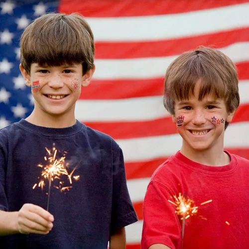 Miniatura 5 de ArtCreativity American USA - Tatuajes individuales patrióticos para niños (paquete de 144) tatuajes temporales precortados no tóxicos de 1.5