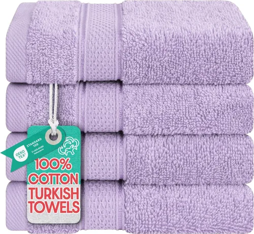 Miniatura 29 de American Soft Linen - Juego de toallas de mano Salem, 4 unidades de lujo de 600 GSM, 100 % algodón para baño, toallas de 13 x 13 pulgadas de mano