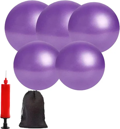 Miniatura 18 de Mini Pelotas de Yoga 6 Pulgadas Pelota de Ejercicio Pilates Terapia de Equilibrio Micropore Bola Equipo de Barre para Entrenamiento de Estabilidad