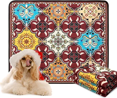 Miniatura 8 de Qeils Almohadillas Lavables para Orina para Perros, Paquete de 2 Almohadillas Reutilizables para Cachorros de 18"x24" Superabsorbentes a Prueba