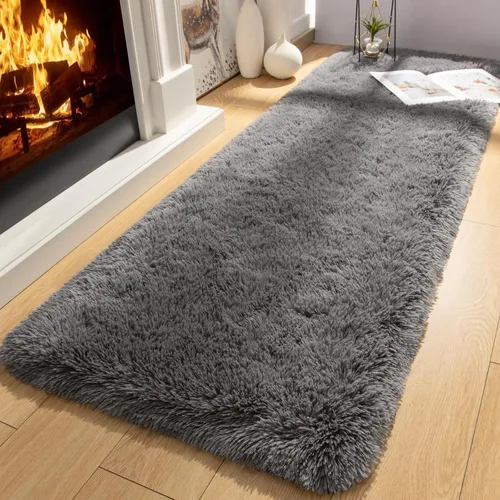 Miniatura 119 de Merelax Alfombra Moderna Suave y Esponjosa Shaggy para Dormitorio Sala de Estar Decoración de Sillas Pequeñas Alfombras Tapetes para Pies Piso, Verde