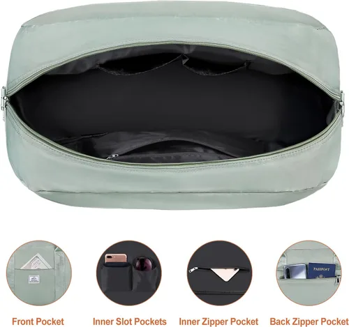Miniatura 181 de IBFUN Bolsas de fin de semana para mujer, bolsa grande de lona para viaje, bolsa de viaje con compartimento para zapatos, 21 pulgadas, juego de 3