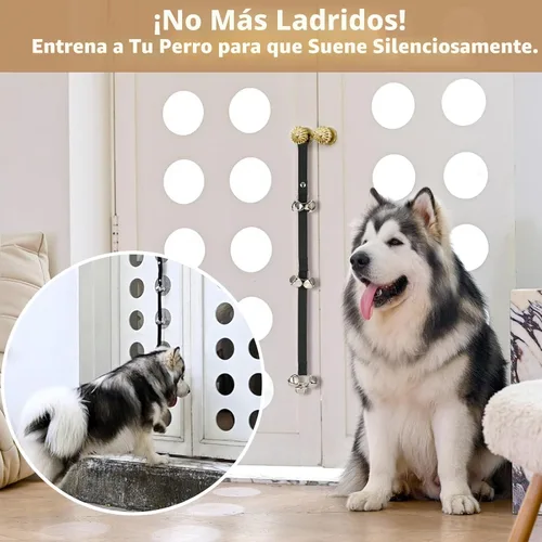 Miniatura 6 de Luckyiren Campanas de Perro Actualizadas para Puerta/Entrenamiento de Orinal/Salir al Aire Libre - Campanas para Cachorros Perros Gatito para Negro
