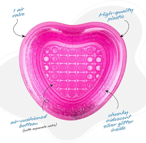 Miniatura 3 de ArtCreativity Piscina inflable brillante para niños con 3 niveles, piscina inflable transparente para niños con purpurina plateada y parte inferior