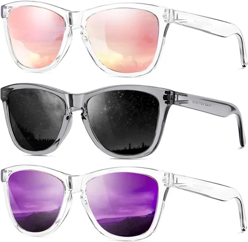 Gafas de sol polarizadas para hombre y mujer, lentes de espejo retro para conducir, pescar, protección UV400