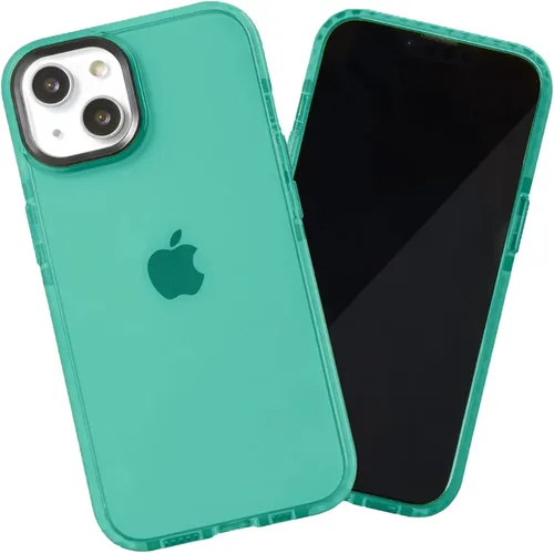 Miniatura 105 de SteepLab Funda de barrera para iPhone 13, protección de 360 grados que absorbe impactos con bisel elevado y colores llamativos (cielo azul brillante)