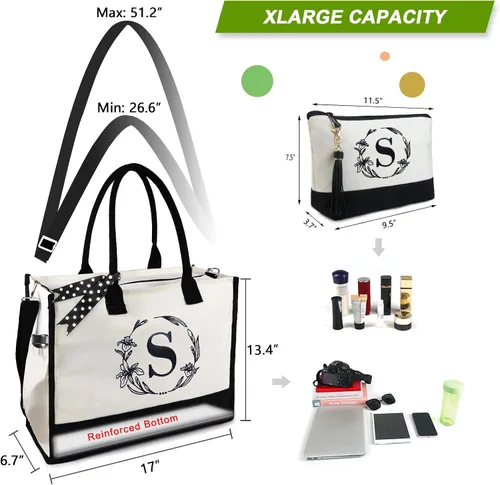 Miniatura 86 de BeeGreen Bolsa personalizada para mujeres, mamá, profesora, amigas, hermana, bolsas de regalo con bolsa de Comestic
