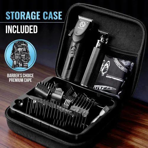 Miniatura 6 de NOVAH Grooming - Cortapelo profesional para hombres, juego de cortapelos y recortadores para barbero, cortapelos inalámbrico para hombres, kit