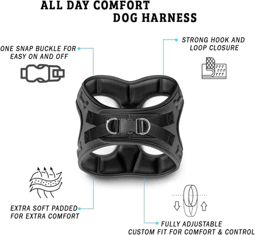 Miniatura 3 de Arnés de Ajuste Cómodo Step-in para Perros y Cachorros - Arnés de Chaleco Cómodo para Perros para Todo Clima: Ajustable, Suavemente Acolchado, Fácil