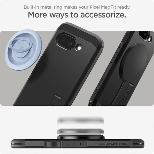 Miniatura 5 de Spigen Funda para Pixel 9a, Tough Armor (Ai) MagFit (2025) [Compatible con accesorios MagSafe] - Negro