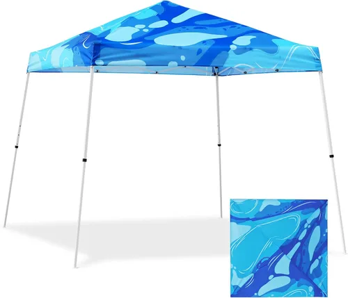 Miniatura 28 de Eagle Peak - Pérgola plegable (10.0 x 10.0 pies), patas inclinadas, de tela, para exteriores, fácil de montar, Negro
